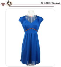 春夏風(fēng)尚 韓版修身短袖連衣裙，演繹精品專(zhuān)柜下的時(shí)尚高貴